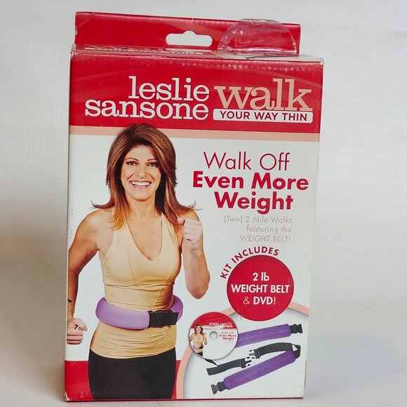 AMAZING Leslie Sansone Walking DVD Box Set BNIP RETRO Fitness WITH Belt and DVD - Picture 1 of 8